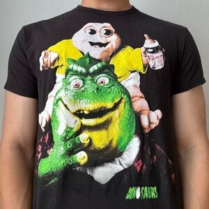 Dinosaurs Movie AOP Graphics Black T-Shirt Y2K Film